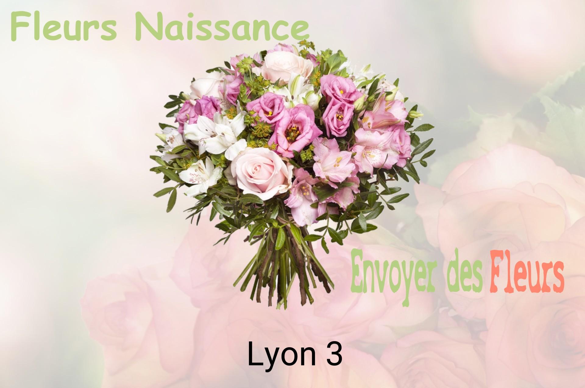 Bouquet de fleurs de naissance livré à Lyon-3